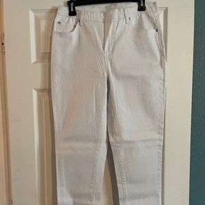 Diane Gilman DG2 stretch denim jegging size medium white